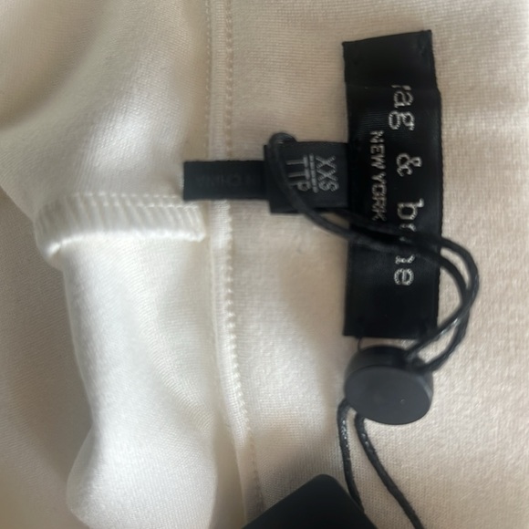 NWT $225 Rag & Bone Ivory Irina Ponte Wide leg Pants Size XXS - Picture 6 of 13
